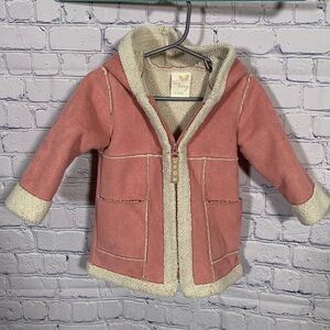Old Navy Girls VTG Faux Suede Jacket Pink Size 12-18M Western Outdoor Casual